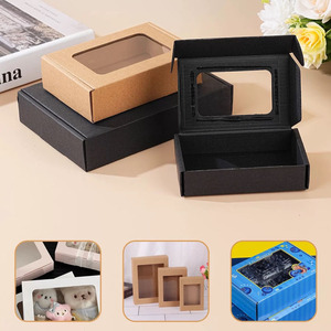 Caixas de Presente de Papel Kraft com Janela Transparente, Embalagem Ecológica Reciclável para Pequenos Presentes, Joias, Lembrancinhas de Festa - Product Image 5