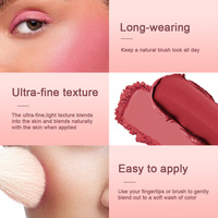 Luxe witte papieren verpakking 2-in-1 minerale blush palette gezichtsmake-up aangepaste logo langdurige waterproof matte finish
