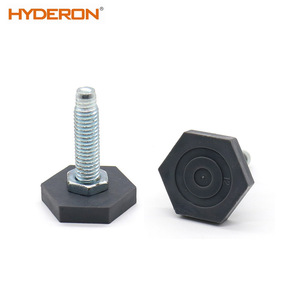 Pieds de machine à laver amortisseurs Hyderon, base hexagonale, vis, pieds réglables moulés par injection, matériau ABS - Product Image 2