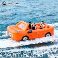 Bateau banane gonflable personnalisé en PVC pour sports nautiques, tube tractable pour la location et les loisirs aquatiques en groupe sur la plage