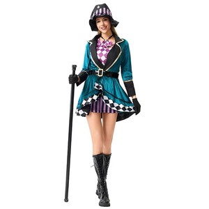 <span class=keywords><strong>Disfraz</strong></span> de Alicia Sombrerera Loca para <span class=keywords><strong>Mujer</strong></span> Vestido de Mago para Actuación Escénica de Halloween Club Nocturno Circo Transfronterizo - Product Image 3