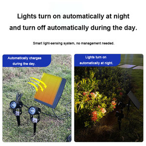 Lámpara Solar de Jardín con Panel de 6V 5W, 300LM, Batería de 3000mAh, IP65 Impermeable, con Estaca para Tierra - Product Image 4