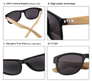 Gafas de Sol Personalizadas al por Mayor, Gafas de Sol de Bambú Baratas con <span class=keywords><strong>Espejo</strong></span>, Gafas de Sol de Madera con Protección UV400, Gafas de Sol de Madera Estilo Salvaje - Product Image 5