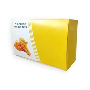 Scatola di carta per Fast Food riciclabile con Logo personalizzato scatola per asporto di pollo fritto