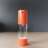 Bouteilles Airless Orange en PET de 15ml/30ml/50ml avec Pompe pour Lotion Cosmétique/Shampooing/Sérum Mascara, Fournisseur d'Usine HONGHUI, Logo Personnalisé