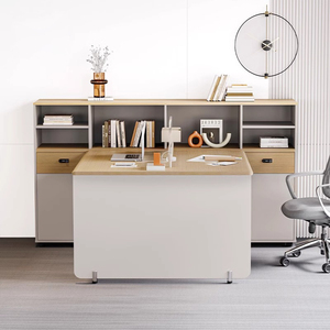 Escritorios Modulares de Madera Convertibles Modernos, Estación de Trabajo de Oficina, Partición de Espacio de Trabajo, Mesa de Oficina Multiusos - Product Image 6