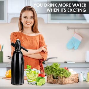 Professional 1 Liter Aluminium <strong>Soda</strong> <strong>Syphon</strong> for Bar and Catering, Sparkling Water and Cocktail Maker - Product Image 6