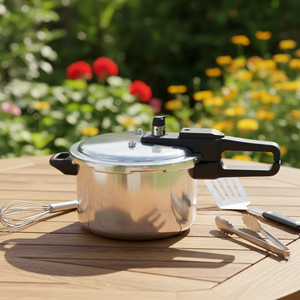 Nuovo Modello <span class=keywords><strong>Pentola</strong></span> <span class=keywords><strong>a</strong></span> <span class=keywords><strong>Pressione</strong></span> Antiesplosione da <span class=keywords><strong>5</strong></span> <span class=keywords><strong>Litri</strong></span> in Alluminio Ecologico Serie 90 per Piano Cottura <span class=keywords><strong>a</strong></span> Induzione AMAcasa All-Season - Product Image 2