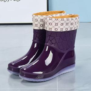 Botas de Lluvia Impermeables de Moda para Mujer, Estilo Chelsea, de Caña Baja, Versátiles, Antideslizantes, para Caminatas Urbanas - Product Image 5