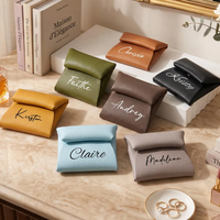 Mini pochette en cuir PU de style coréen, porte-cartes personnalisé pour femme, grande capacité, léger, sac cadeau