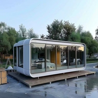 Kit de maison préfabriquée à deux étages de style Apple, construction en panneaux sandwich en acier