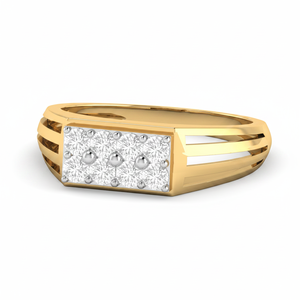 Excellente bague de mariage pour hommes en diamant rond véritable 0.30TCW pour vêtements de mariage - Product Image 2
