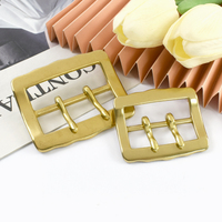 Boucles de ceinture en laiton Meetee XP305 40/50 mm à double languette pour ceintures et sacs, forme carrée, réglables, accessoires de quincaillerie durables