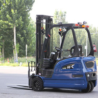 Pabrik Manufaktur Forklift Listrik Roda Tiga 1.6 2 2.5 Ton Baterai Lithium-Ion Forklift Side Shifter untuk Logistik