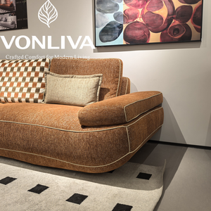 Ensemble de canapés en chenille Vonliva, <span class=keywords><strong>2</strong></span> <span class=keywords><strong>places</strong></span>, emballé sous vide, <span class=keywords><strong>canapé</strong></span> de salon, <span class=keywords><strong>canapé</strong></span> en mousse sans cadre compressé - Product Image 6