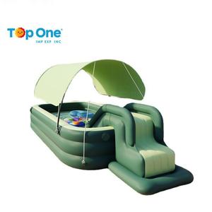 Piscine Familiale Gonflable Écologique en PVC de Qualité Supérieure, Épaissie et Surdimensionnée, avec Pare-Soleil – Tailles 2,1M, 2,6M, 3,05M – Vente en Gros - Product Image 3