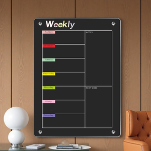 Pizarra Blanca Magnética Acrílica Estándar Ecológica, Pizarra de Borrado en Seco, Planificador Semanal Personalizado, Calendario para Refrigerador - Product Image 3