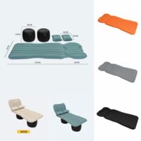 Ensemble de camping gonflable d'extérieur en TPU léger avec matelas pneumatique floqué et canapé-lit gonflable