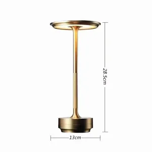 Portable Modern Nordic Outdoor Restaurant Led Cordless Table Lamp Rechargeable Wireless Touch Design Led Bar Table Light Lamp