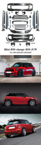 Kit Carrozzeria Completo Paraurti con Minigonne Laterali per BMW <span class=keywords><strong>MINI</strong></span> R56 R55 R57 <span class=keywords><strong>R58</strong></span> R59 Conversione a Stile R56 JCW Anni 2007-2013 - Product Image 4