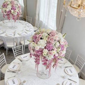 Support de fleurs de table moderne en acrylique transparent de luxe, centre de table pour mariage, maison, hôtel, fête, utilisation en extérieur - Product Image 3