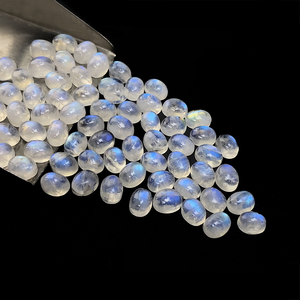 Piedras Preciosas Naturales de <span class=keywords><strong>Piedra</strong></span> <span class=keywords><strong>Luna</strong></span> Azul Corte Cabujón Sueltas Personalizadas al por Mayor Lisas y Planas con Colores Vivos de Arcoíris - Product Image 2
