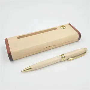 Relatiegeschenk Dozen Voor Inkt Pen Houten Vulpen Set Hout Met Custom Logo Pen Case Gift