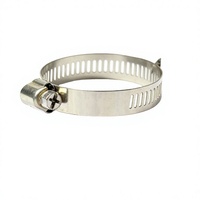 Collier de serrage à vis sans fin de style britannique en acier inoxydable robuste pour tuyaux, réglable de 38 à 57 mm, vente en gros