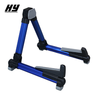 Factory Direct Durable Adjustable Folding Aluminium Alloy Plastic A-Shape Guitar Stand for Violin Bass Floor Use Waterproof