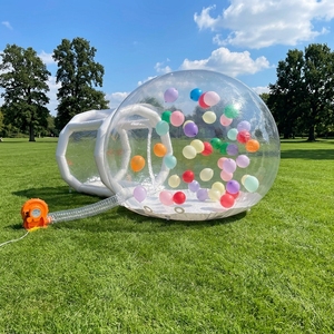 Vente flash - Maison à bulles gonflable en PVC transparent - Double tunnel - Dôme en cristal - <span class=keywords><strong>Tente</strong></span> <span class=keywords><strong>pour</strong></span> enfants - <span class=keywords><strong>Location</strong></span> <span class=keywords><strong>pour</strong></span> événements d'<span class=keywords><strong>anniversaire</strong></span> - Avec souffleur d'air - Product Image 6