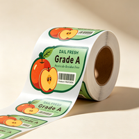 Autocollant en vinyle imperméable personnalisé de haute qualité, autocollant pour fruits en PVC, résistant à la chaleur, adhésif puissant, respirant
