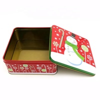 Ensemble de boîtes en étain de Noël personnalisées, vides, de différentes formes, rondes, pour biscuits, boîtes cadeaux, boîtes en étain carrées pour bonbons