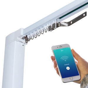 Riel de cortina eléctrico motorizado automático de aleación de aluminio extensible plegable en S de alta calidad para ventanas - Product Image 1