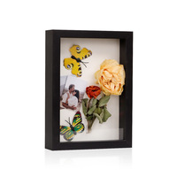 Cadre photo avec plexiglas en bois noir et blanc personnalisé de 3cm et 5cm de profondeur 8x8 16x16 pouces A3 A4