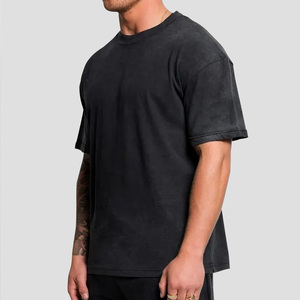 Camisetas de Algodón Personalizadas de Corte Recto y Peso Pesado, Camisetas Oversize Lisas de Alta Calidad para Streetwear, Camisetas de Diseño con Cuello Redondo y Corte Cuadrado - Product Image 3