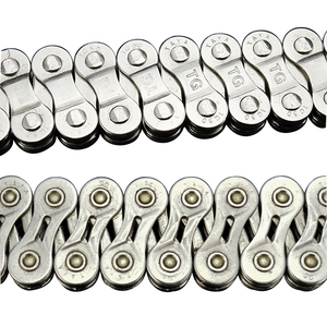 Chaîne de vélo de route et de montagne de haute qualité Wake TG50 6-8 vitesses, argentée, <span class=keywords><strong>antirouille</strong></span>, en acier au carbone, 116 maillons, 1/2x3/32 - Product Image 1