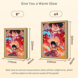 Cadre photo lumineux de décoration d'intérieur à thème <span class=keywords><strong>Manga</strong></span> Luffy Anime - Product Image 2