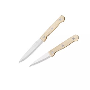 Stainless Steel Kitchen Fruit Knife 4-5.9in Blade Rubberwood Handle Multi-Purpose Household Knife - Product Image 5
