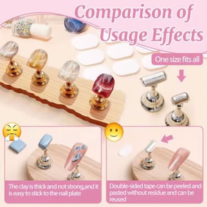Autocollants transparents pour présentoirs à ongles, <span class=keywords><strong>languettes</strong></span> <span class=keywords><strong>adhésives</strong></span> pour nail art, ruban adhésif double face pour faux ongles et supports de manucure - Product Image 4