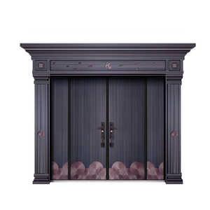 Precio <span class=keywords><strong>de</strong></span> fábrica, puerta <span class=keywords><strong>de</strong></span> aluminio fundido <span class=keywords><strong>de</strong></span> entrada <span class=keywords><strong>de</strong></span> lujo antirrobo moderna para exteriores con características impermeables para Villa Apartment & Hall - Product Image 3