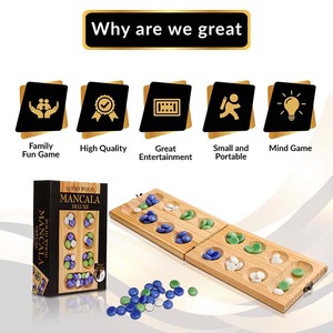 Có Thể Gập Lại Mancala Hội Đồng Quản Trị Trò Chơi Thiết Lập Gấp Hội Đồng Quản Trị Trò Chơi Di Động Chiến Lược Du Lịch Trò Chơi Rắn Gỗ Deluxe Mancala - Product Image 4