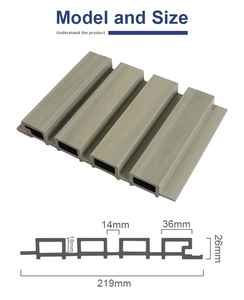 Panneau mural en <span class=keywords><strong>PVC</strong></span> Revêtement extérieur en <span class=keywords><strong>bois</strong></span> composite décoratif en Wpc pour décoration murale en Wpc - Product Image 2