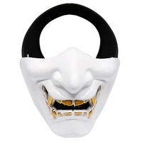 Demi-masque tactique CS Halloween Evil Smile Ghost Mask pour mascarade Festival Party Movie Prop