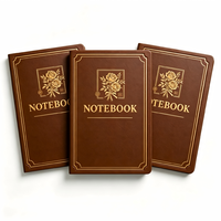 Carnet de notes A5 personnalisé à couverture rigide en PU marron – Idéal pour les affaires, l'écriture et comme cadeau