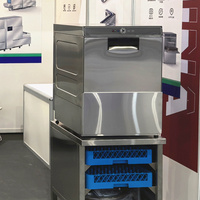 Lavavajillas Comercial Bajo Mostrador para Cafetería, Lavavajillas Eléctrico de Alta Temperatura, Acero Inoxidable 304, Tanque de Lavado de 18L, 1 Año de Garantía