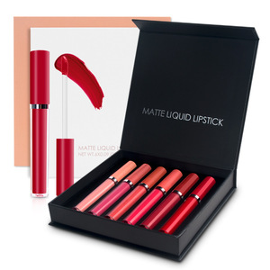 Kits de maquillage pour les lèvres, 6 pièces, cosmétiques, étiquette privée personnalisée, kits de rouge à lèvres liquide mat, vegan - Product Image 3
