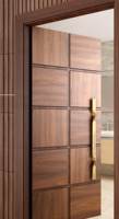 Porte résidentielle en bois de haute sécurité 2026 au design épuré pour appartement et habitation