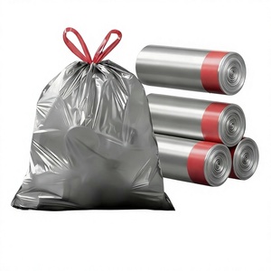 Sacs poubelles robustes à cordon de serrage en PEHD, perforés, en rouleau, faciles à déchirer, pour déchets de cuisine, fournisseur en gros - Product Image 4