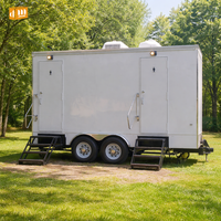 Toilettes mobiles de luxe sur roues, remorque WC portable, toilettes de camping-car, siège de toilette extérieur, salle de bain de camping, douche WC