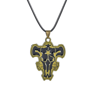 Collar Vintage de Anime Black Clover con Colgante del Emblema de los Caballeros Mágicos y Cadena de Serpiente, Colgante de Aleación - Product Image 4